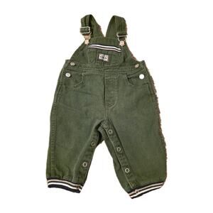Vintage 90s Green Denim Bibs Overalls Size 12M Outdoors Gorpcore